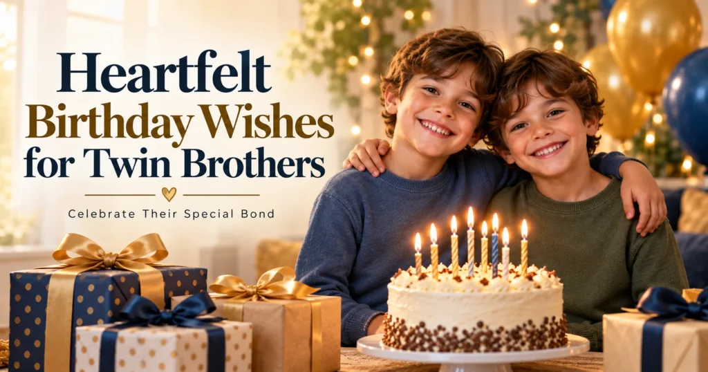 Birthday Wishes from Parents to Twin Sons