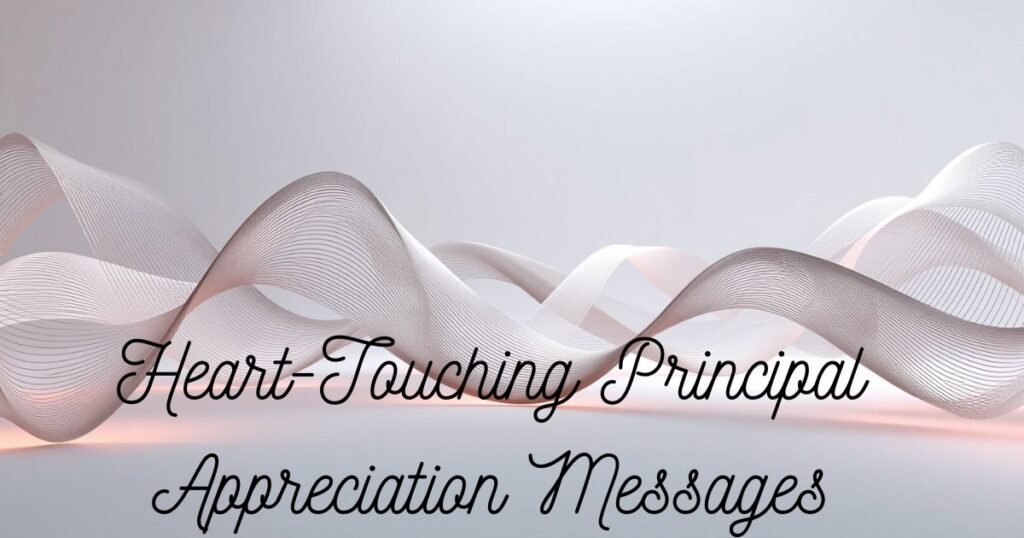 Heart-Touching Principal Appreciation Messages