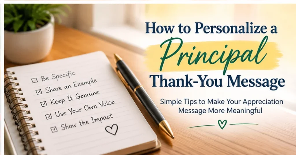 How to Personalize a Principal Thank-You Message