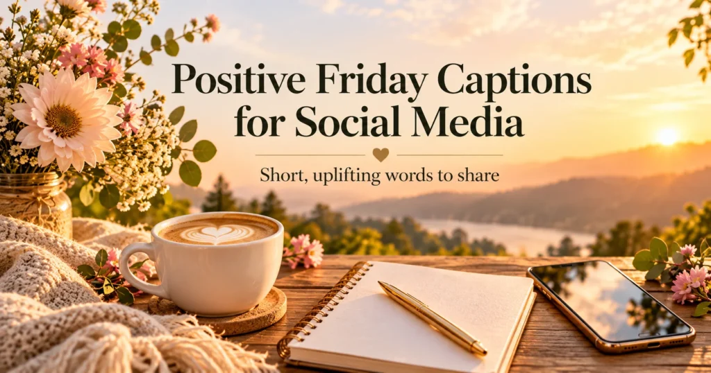 Positive Friday Image Captions for Social Media