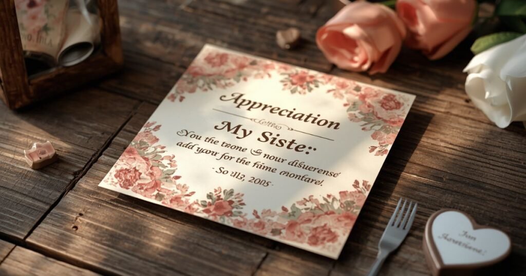 Short Appreciation Messages for Your Sister