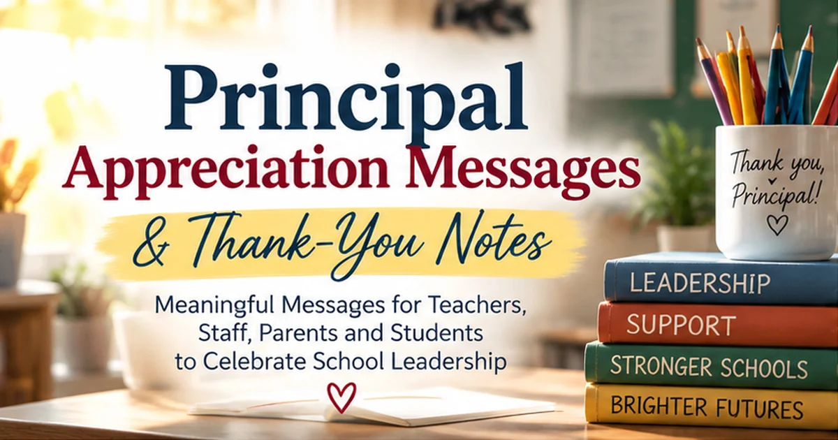 100+ Principal Appreciation Messages & Thank-You Notes