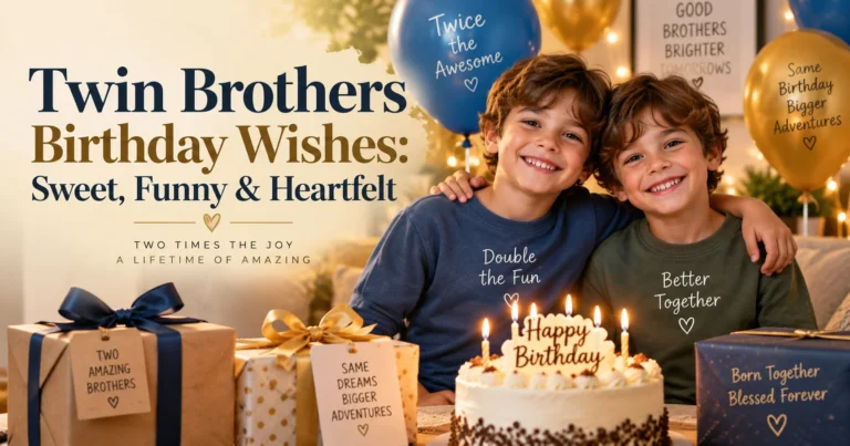 111+ Twin Brothers Birthday Wishes: Sweet, Funny & Heartfelt