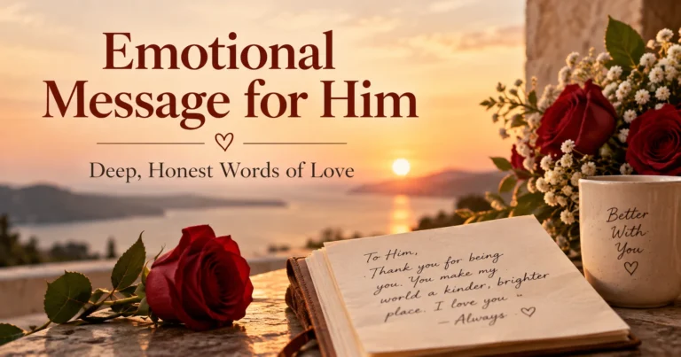 235+ Emotional Message for Him: Deep, Honest Words of Love